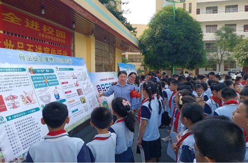 广西大新县市场监管局食品安全进校园 携手共筑保食安 扶壮学校